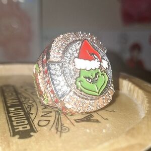 Festive Grinch Holiday Ring